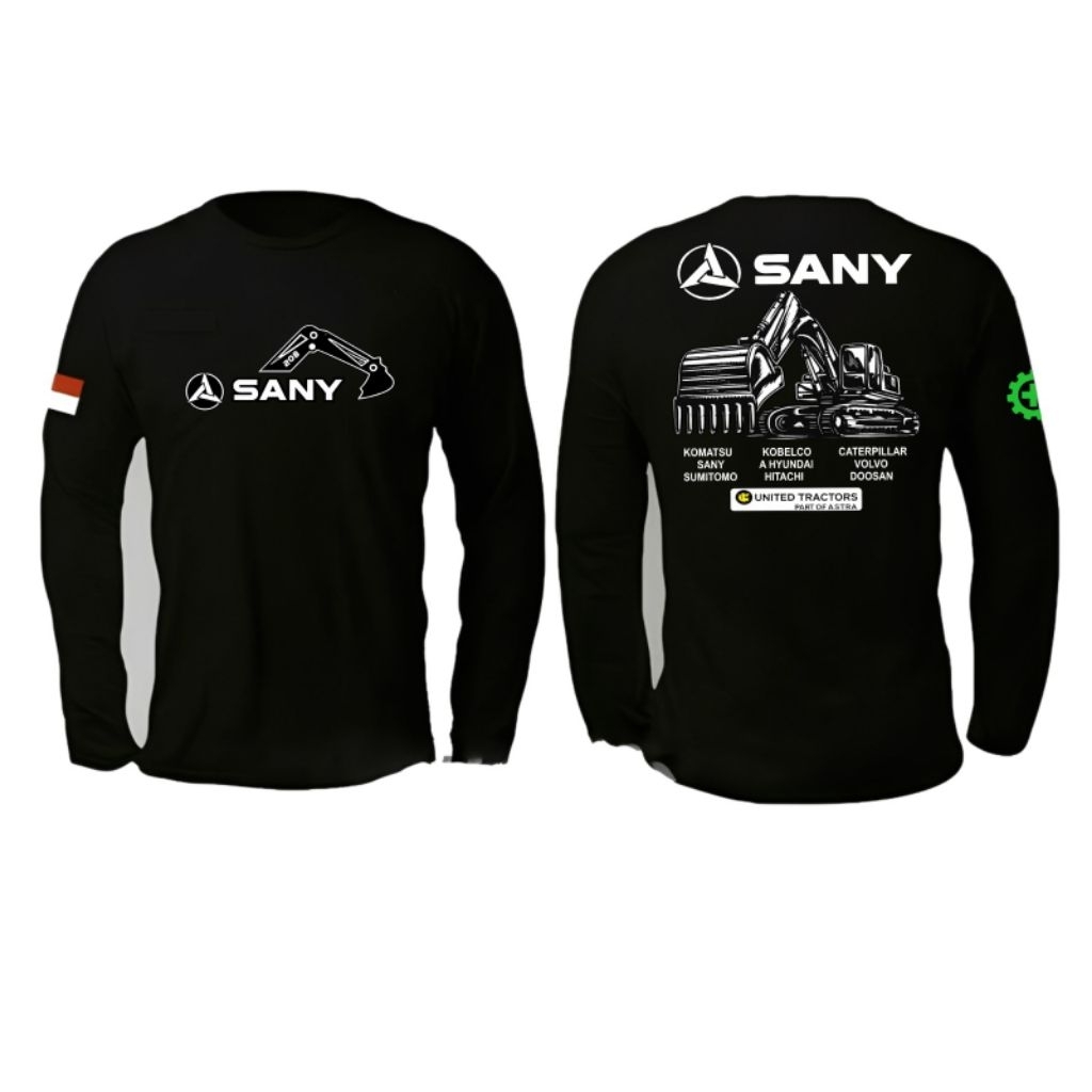 Kaos Lengan Panjang Sany Motif Putih