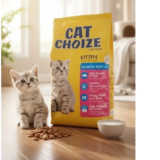 CAT CHOIZE KITTEN 1KG Cat Choize Kitten 1kg - Makanan Kucing Kitten dengan Rasa Tuna dan Susu Tinggi