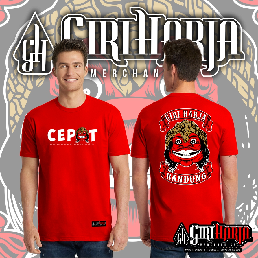 Kaos wayang golek Cepot / kaos wayang golek Giri Harja / Kaos wayang golek sunda / kaos tangan pende
