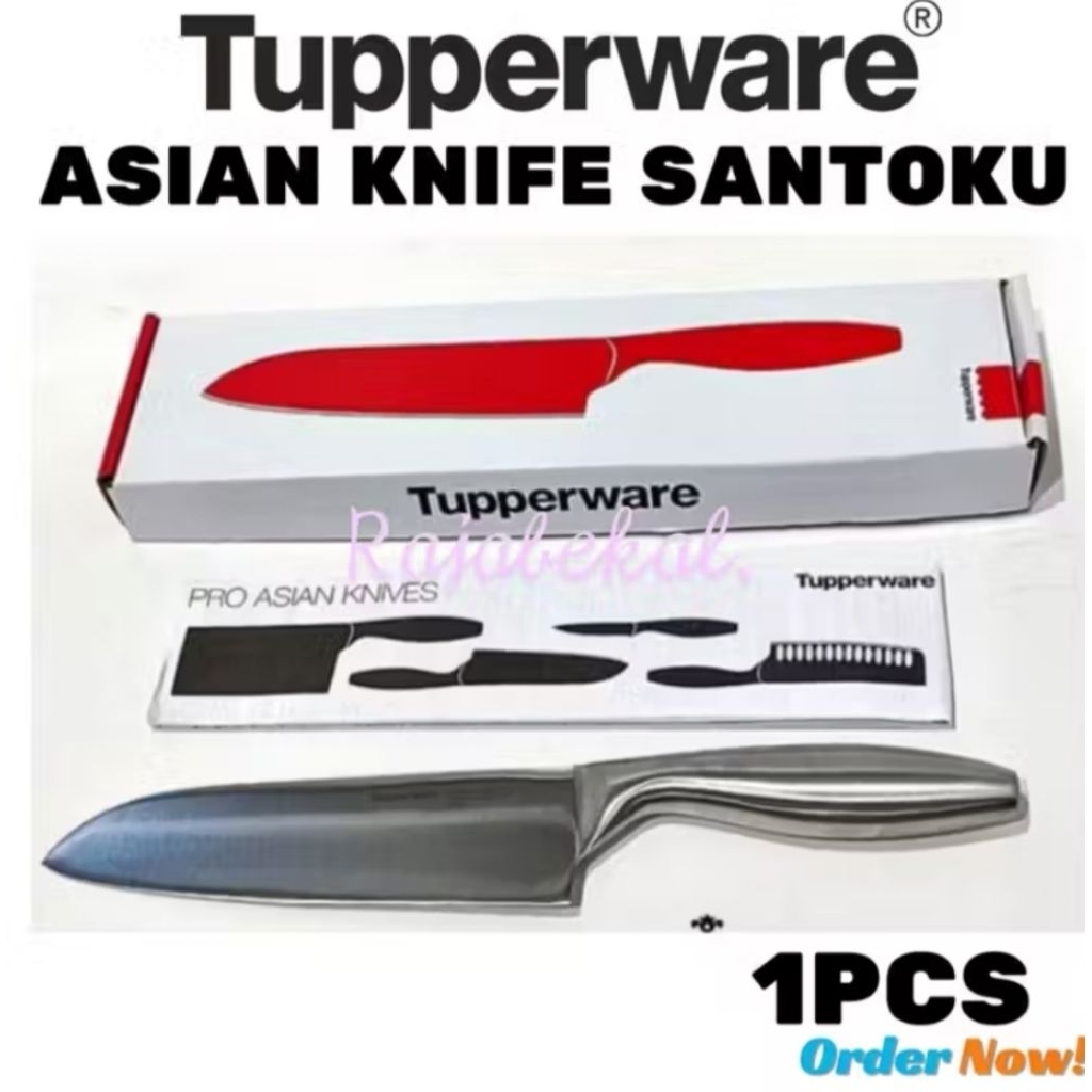 Asian Knife Santoku pisau Tupperware full stainless