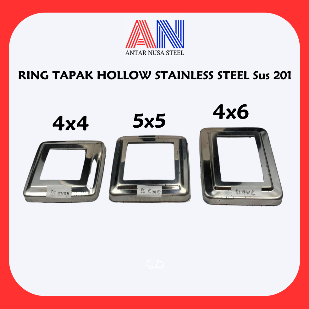RING TAPAK HOLLOW STAINLESS STEEL Sus 201 4x4, 5x5, 4x6 | Tapak, Ring, Tapak Hollow Stainless