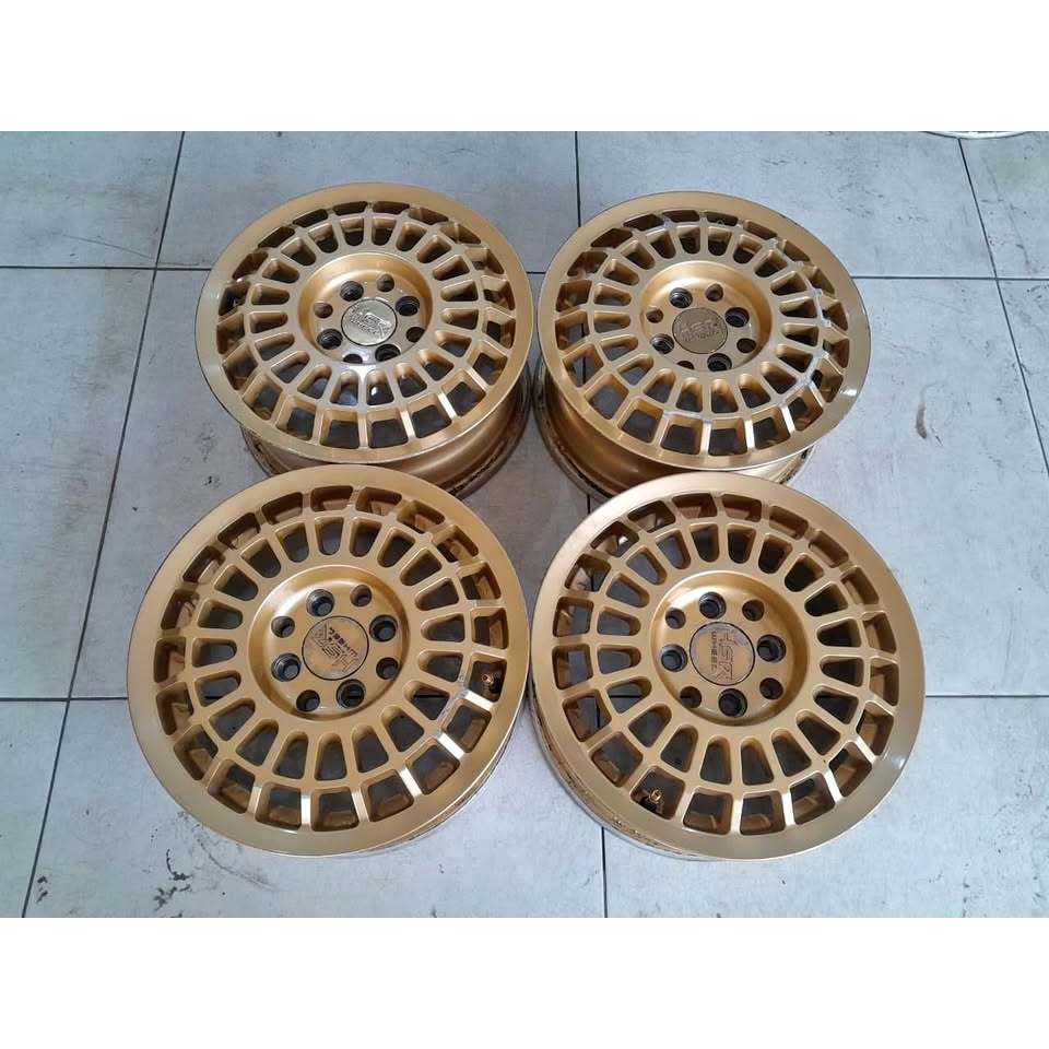 velg mobil bekas HSR Futbuls R14 pcd 4x100/ 114 cocok untuk Kijang Avanza Xenia Jazz Brio Calya Agya