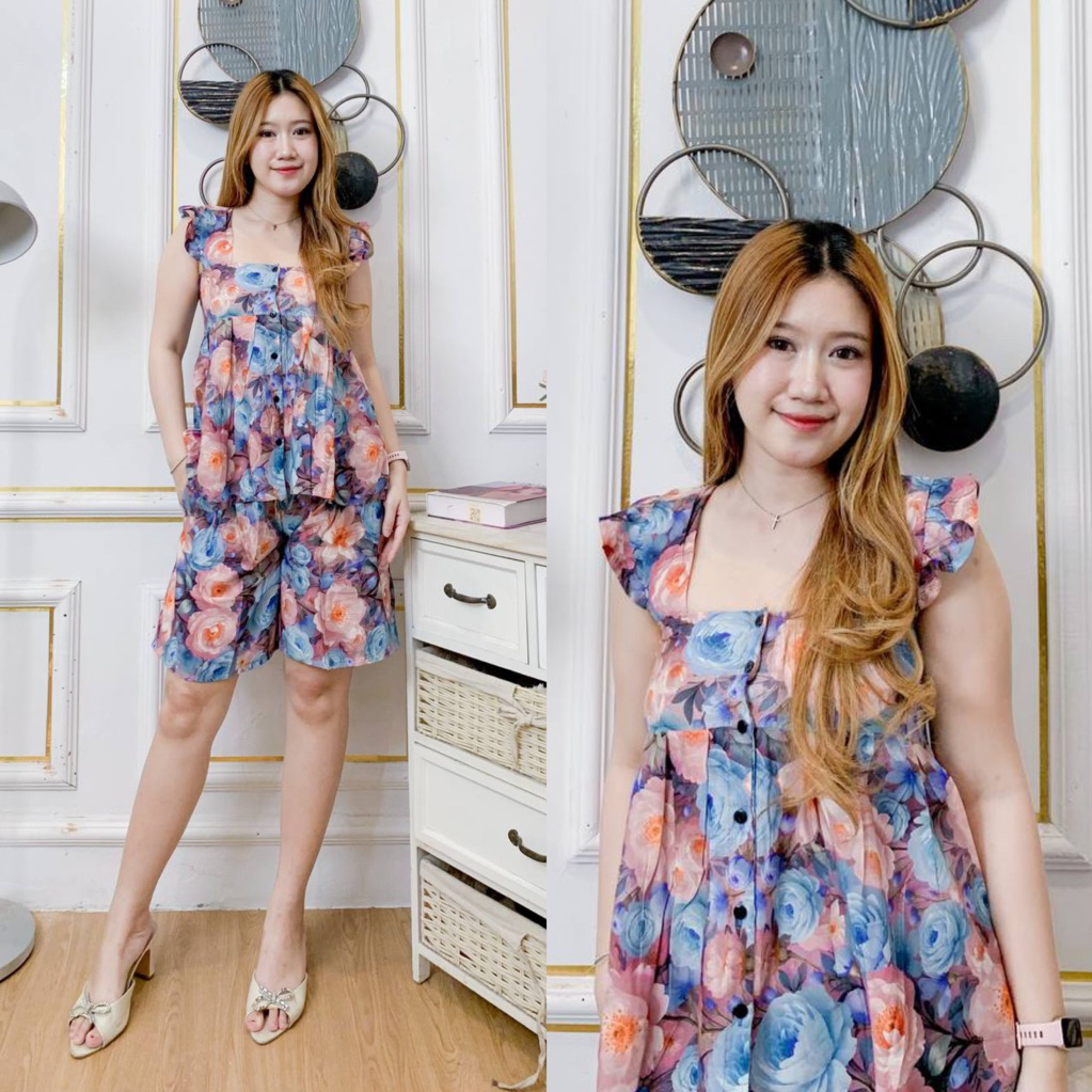 ONE SET RAYON VANIA KERUT CELANA PENDEK / SETELAN DASTER PUTRI BALI SEXY