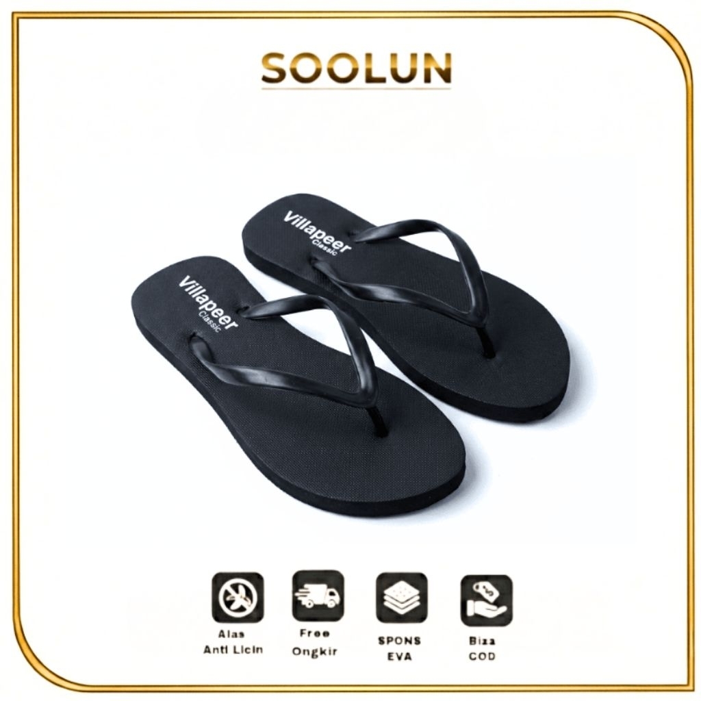 Sandal Jepit Wanita EVA Empuk Anti Slip Sandal Rumah Model Villapeer