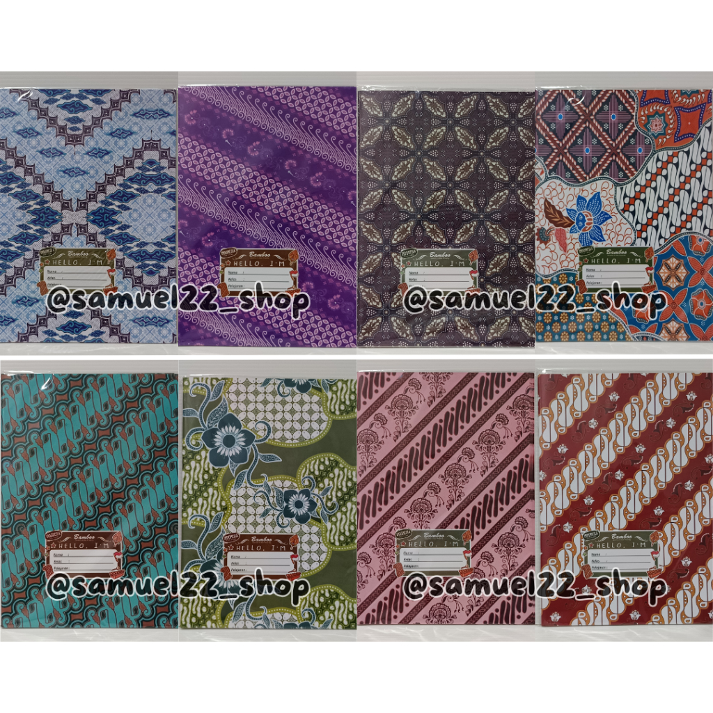 Sampul Buku Boxy / Big Boss / B5 BAMBOO Batik Isi 20