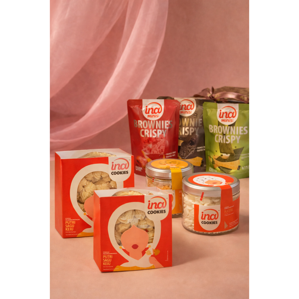 Ina Cookies Hampers series (New Packaging) Kue Kering Lebaran Reguler 500gr | Jar cookies 150gr | Ku