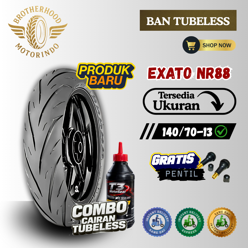 BAN IRC EXATO TUBELESS (140/70-13 / 140 70 13) BAN RING 13 / BAN IRC / BAN TUBBLES RING 13 / BAN MOT