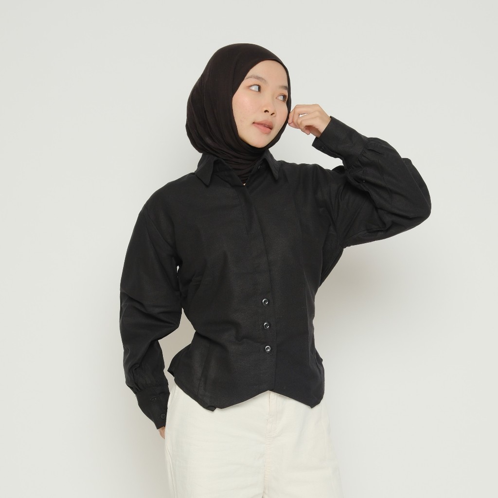 grosir_solo || SANJU HALINKA SHIRT BLOUSE KOREAN STYLE / KEMEJA ATASAN WANITA LENGAN PANJANG