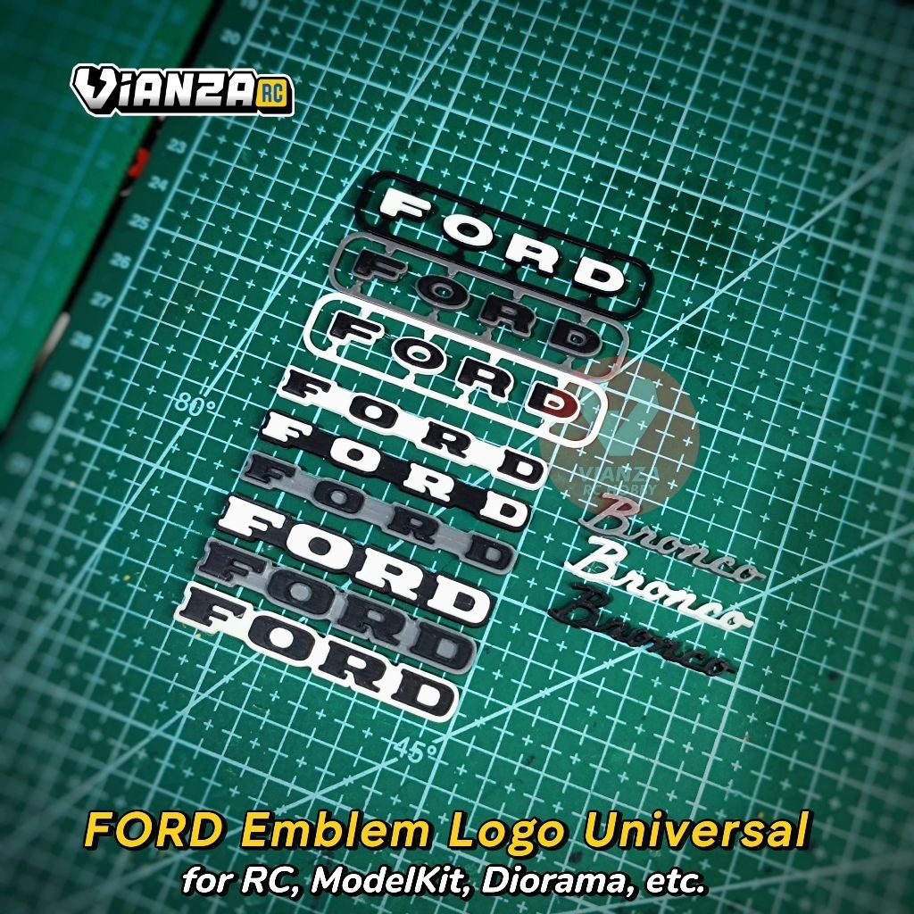FORD Bronco Emblem Grill Logo RC Generic Umum Universal Miniatur
