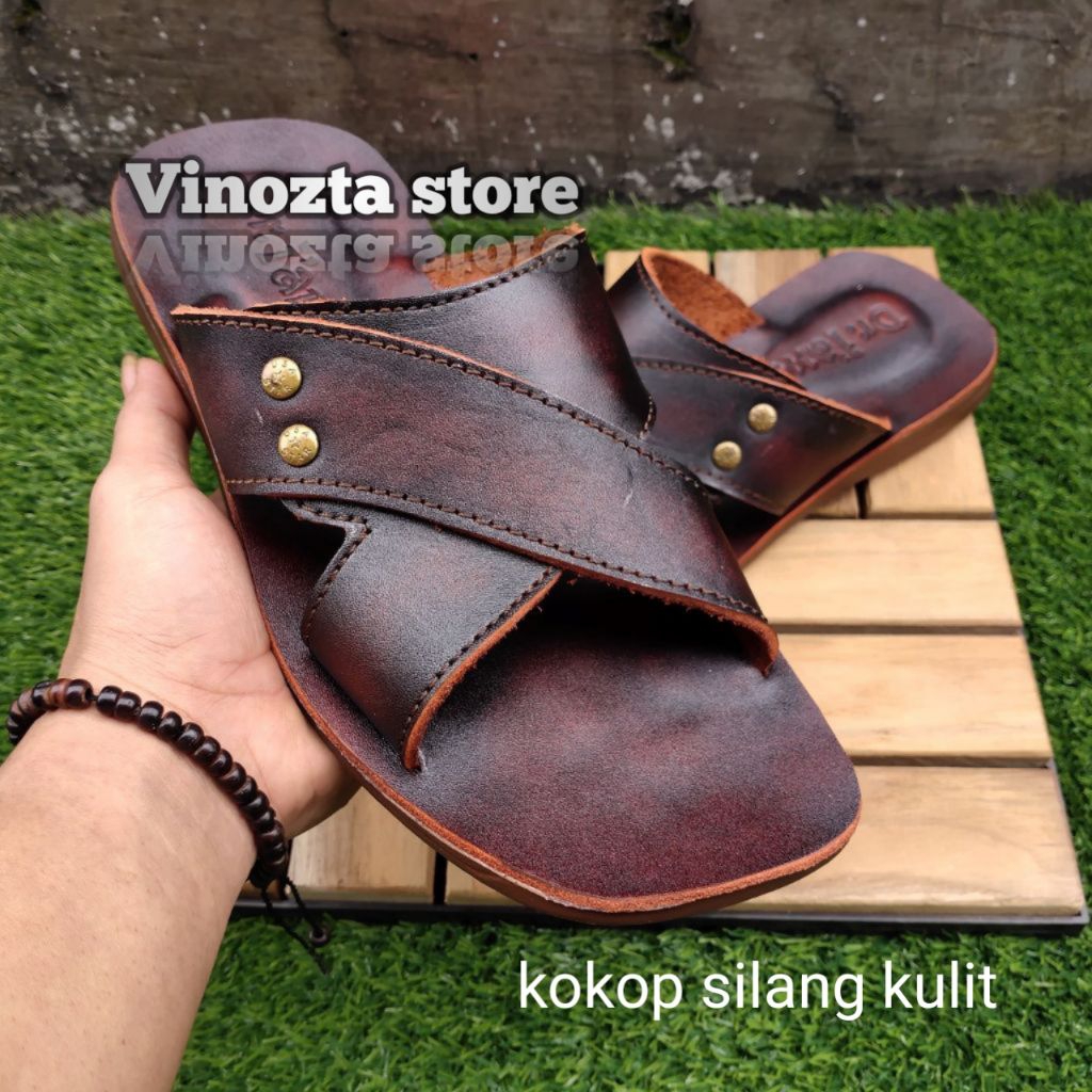 sandal kulit pria kokop silang