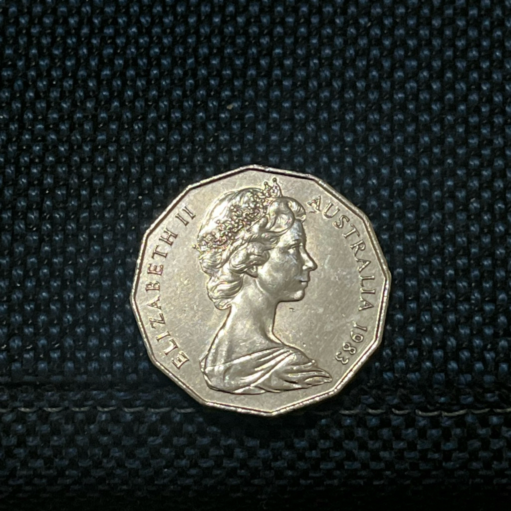 KOIN ELIZABETH II AUSTRALIA 1983 50 SEN