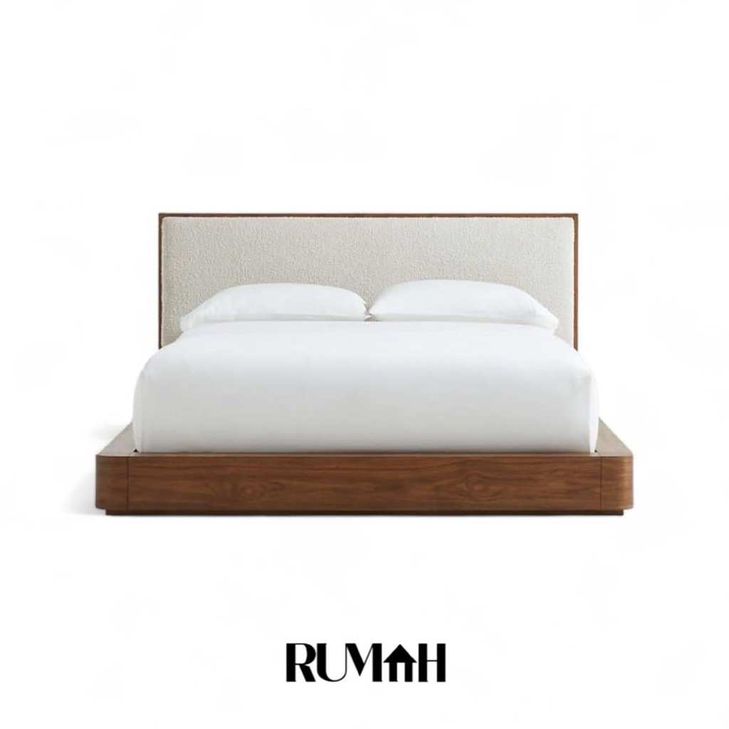 Ranjang Dipan Tempat Tidur / Dipan Tempat Tidur Kayu / Dipan Senderan Kayu