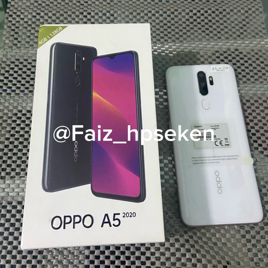 Oppo A5 Ram 4+1/128 Fullset Handphone Android Second Bekas Normal Siap Pakai