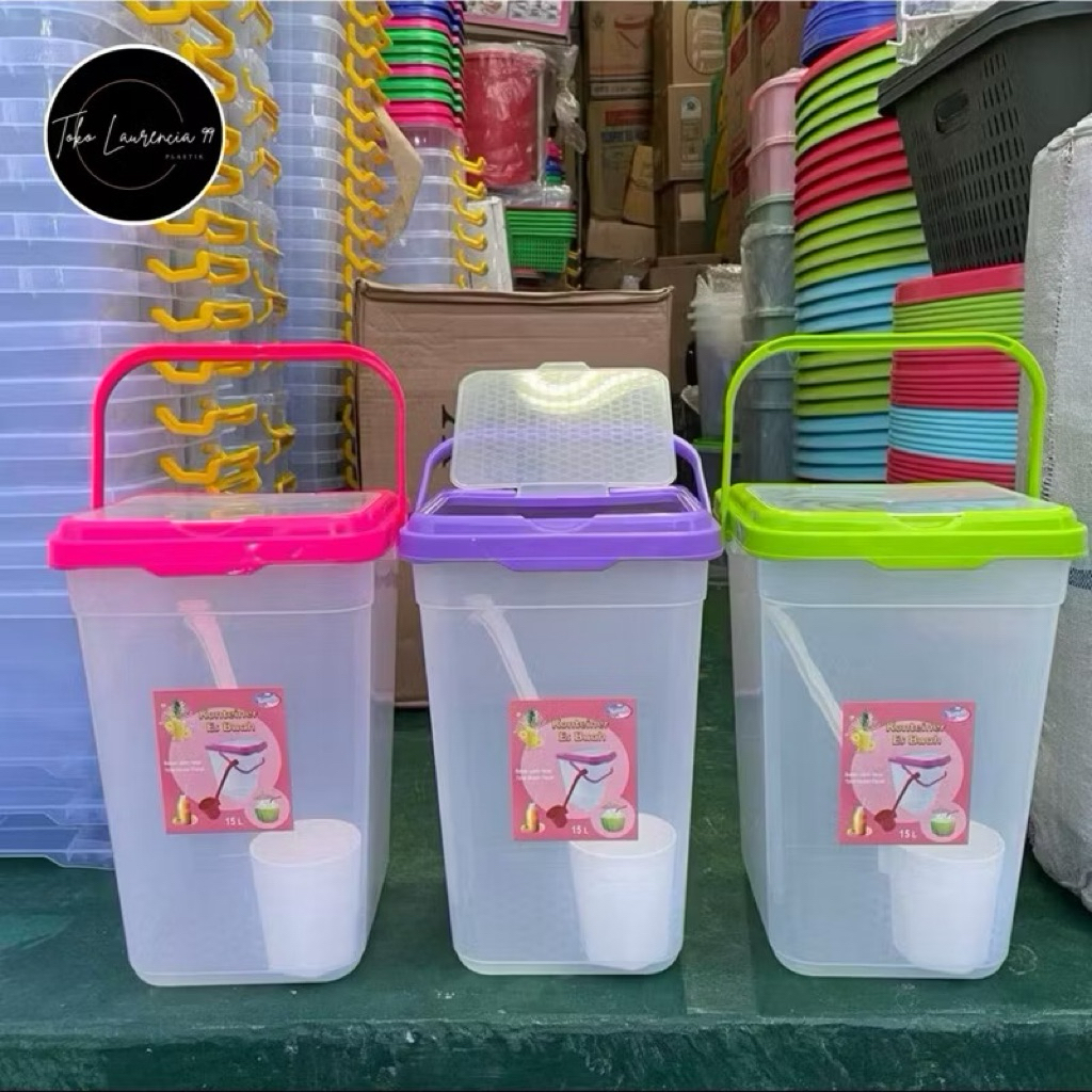 lovenia - Toples Es buah + Gayung 15 Liter / Aquarium es / Tempat Es Buah