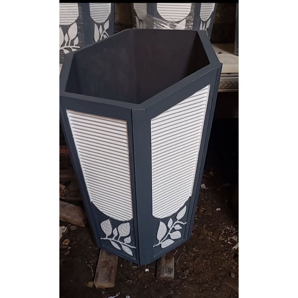 Pot semen secantik Pot Terraso/terrazo , Pot premium Hexagonal Miring, Pot Cantik, Pot berkualitas p
