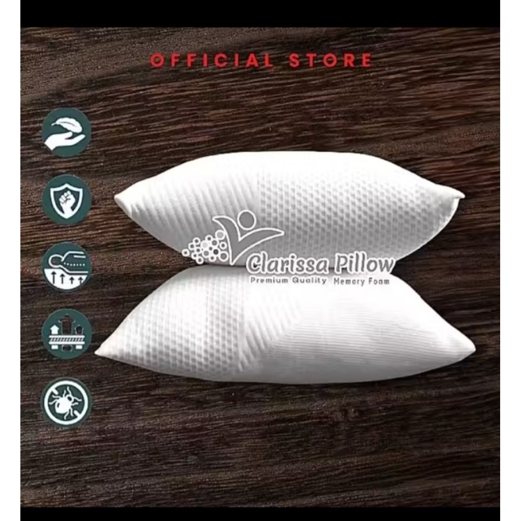 Clarissa Pillow, Bantal Hotel super empuk dan lembut, isi 2pcs (1 bantal + 1 guling)