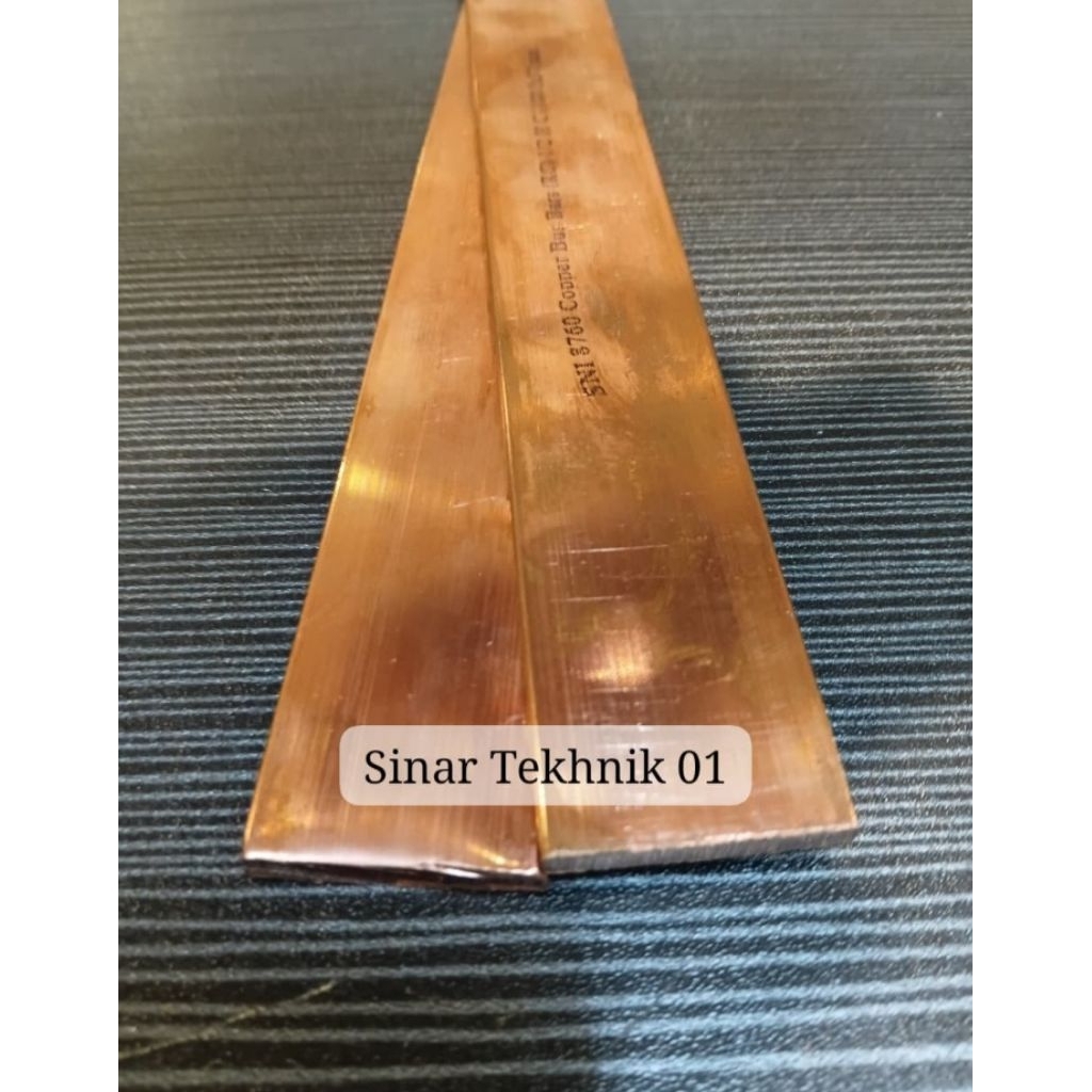 Plat Strip Tembaga Murni Tebal 3mm x 30mm x 500mm tembaga murni