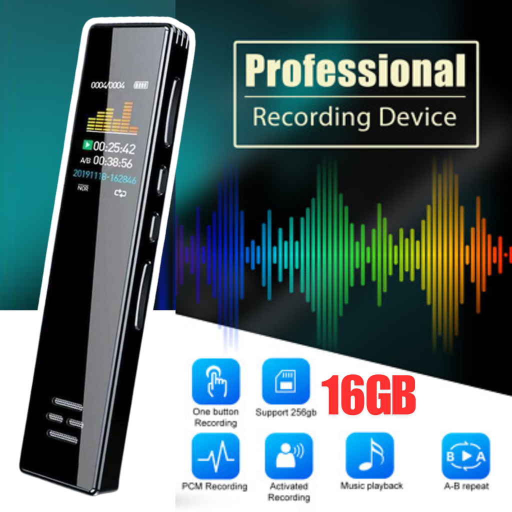 MROBO Perekam Suara Jernih Recorder Tersembunyi Jarak Jauh 536K 16GB - A10