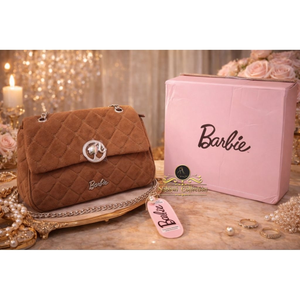 [LIMITED DISNEY EDITION] Tas Selempang Wanita Barbie Nikmir Suede ORIGINAL Official Store