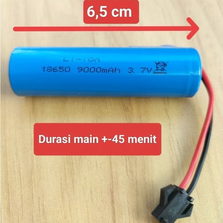 Baterai cadangan mobil remote control 3,7v 18650 kapasitas 9000 5000 3000 1500 mAh Socket 2 Pin Bate