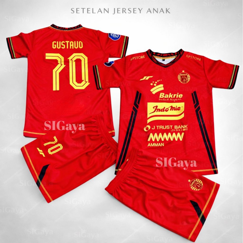 Jersey Anak Persija Jakarta Setelan Bola Anak Unisex Baju Bola Anak Persija Kids 25 Home Away Inspir