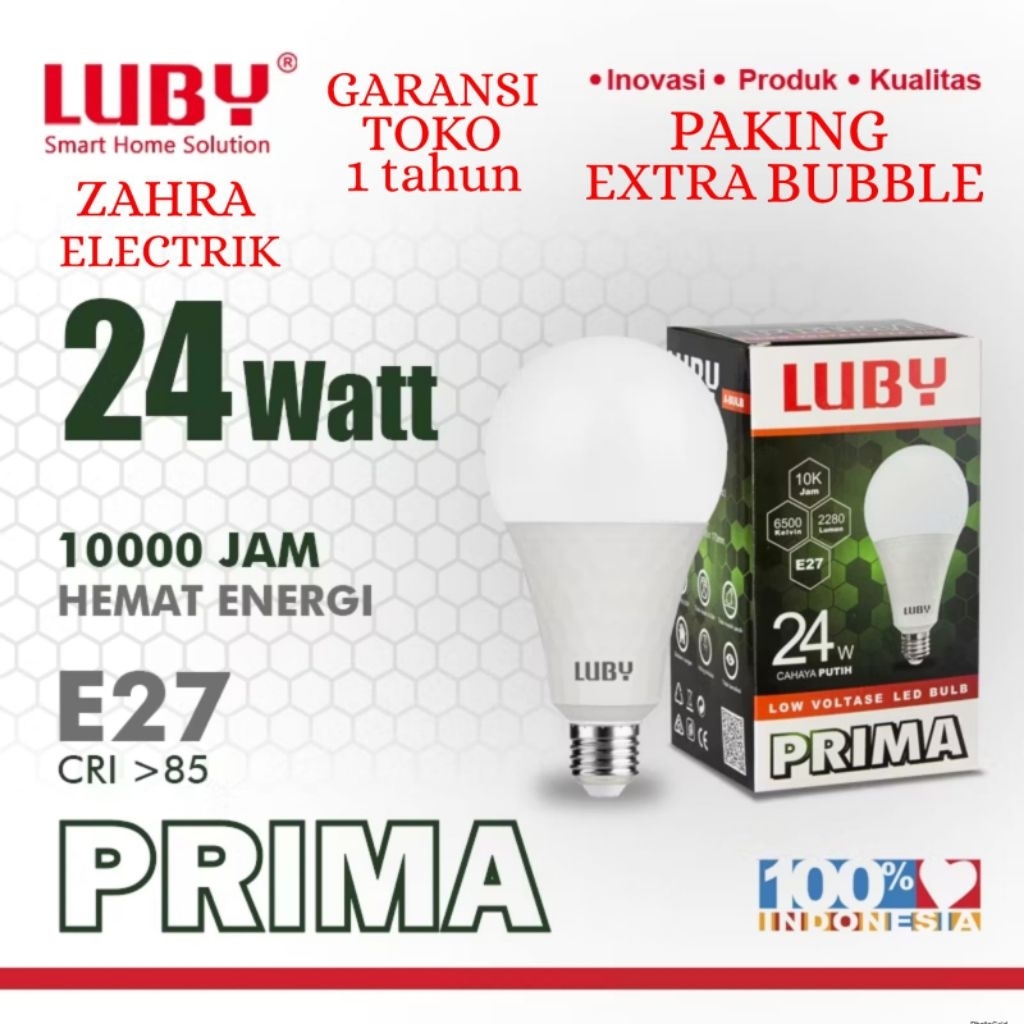 BOHLAM LED LUBY / LAMPU LED LUBY PRIMA 24W