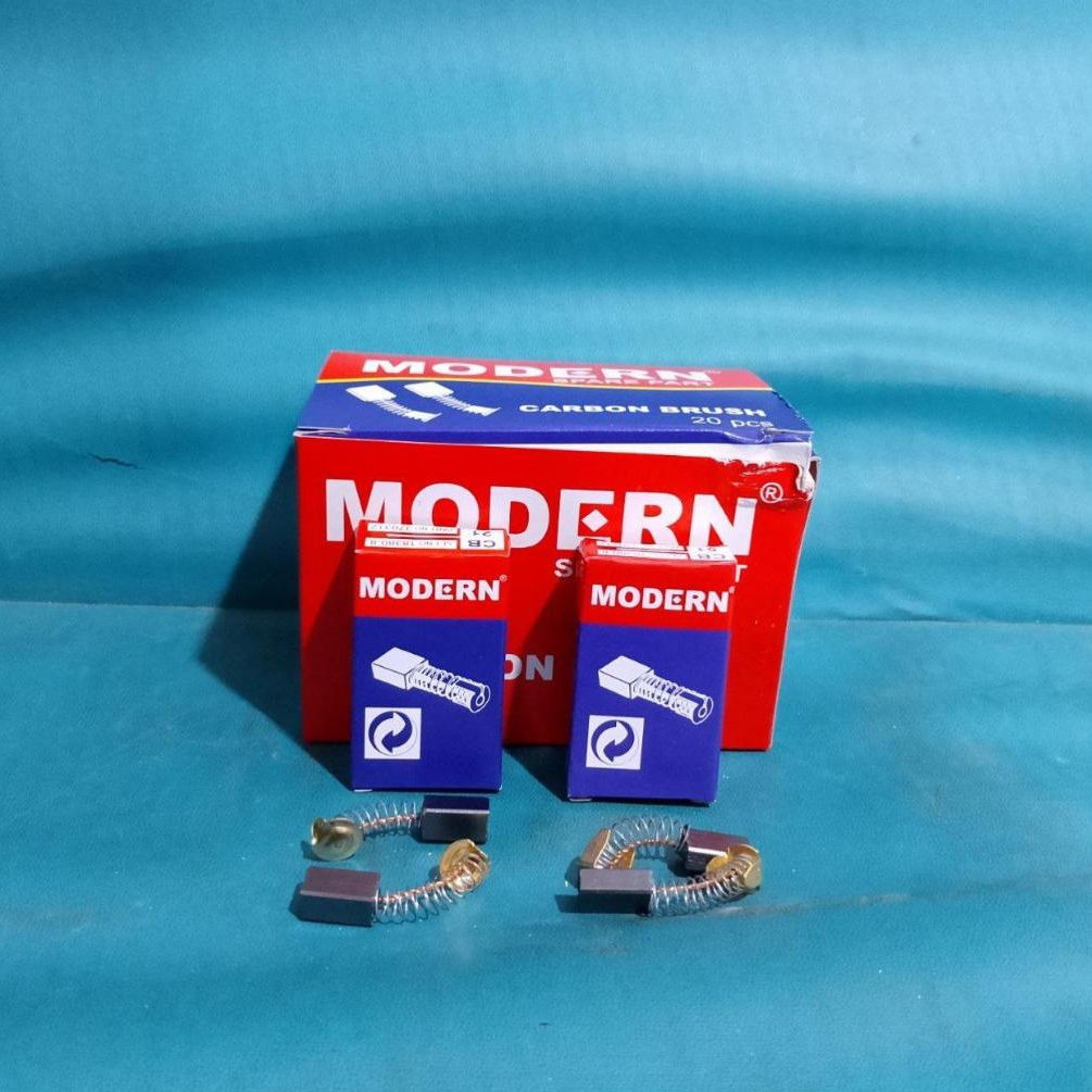 (Min 5) Spull Carbon Brush 51 21 Arang Mesin Serut Areng Mesin Gerinda Merk MODERN