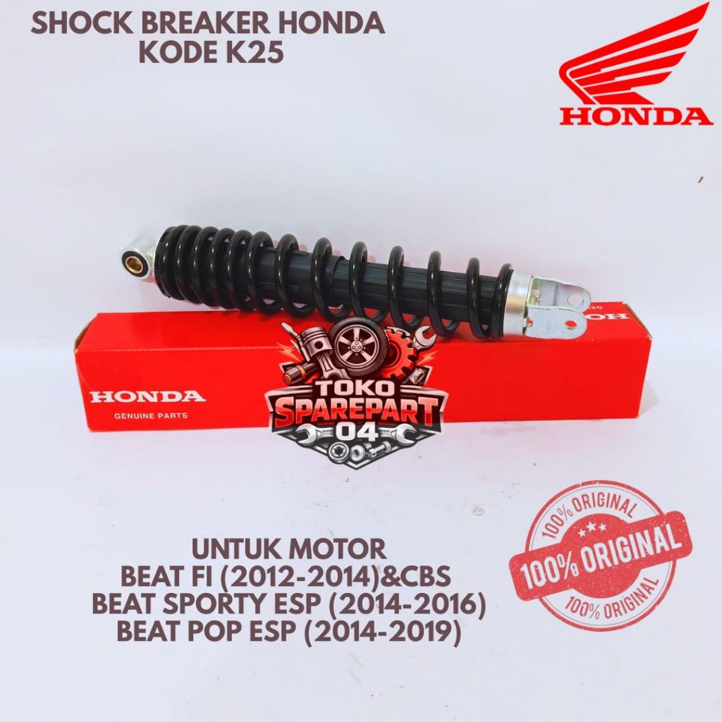 SHOCK  BREAKER ORIGINAL HONDA KODE K25 BEAT FI (2012-2014)&CBS BEAT SPORTY ESP (2014-2016) BEAT POP 