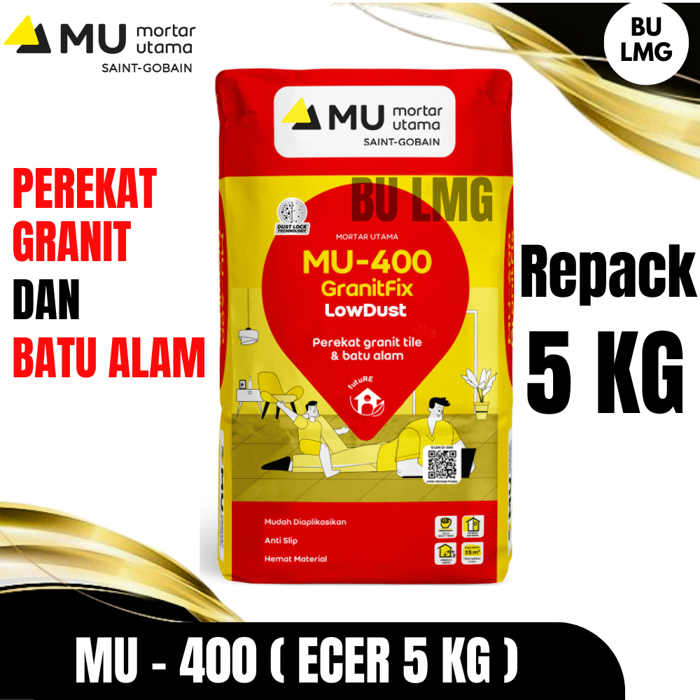 MU400 - Mortar Semen Instan Perekat Granite Repack 5kg