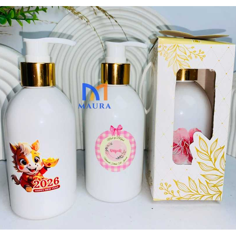 Botol Pump 250ml Oval Doff PET Tebal Botol Plastik 250ml Pump Oval Botol Isi Ulang Sabun Cair Souven