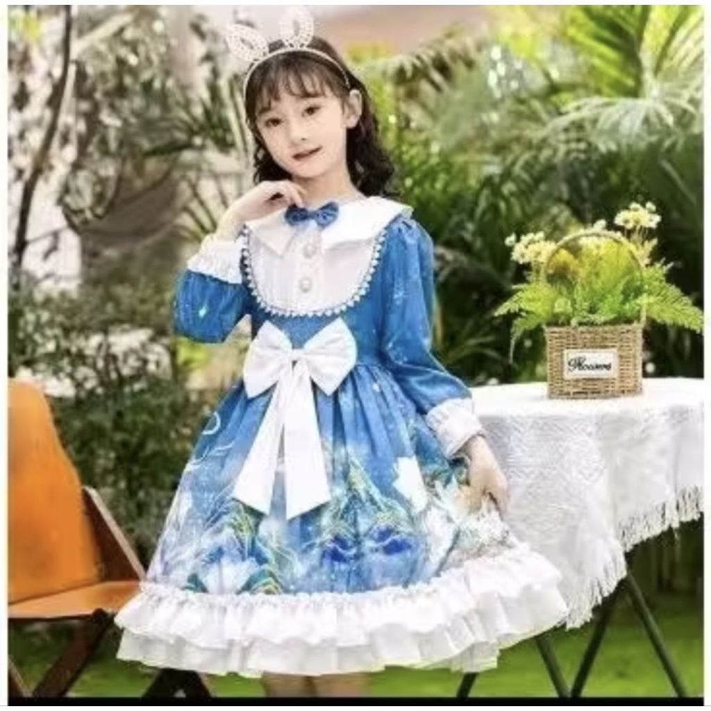 DRESS LOLITA COSPLAY LENGAN PANJANG