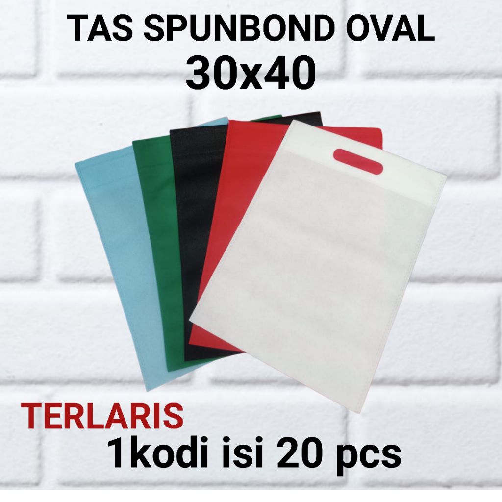 Tas spunbond Goodiebag oval 30x40 1kodi isi 20