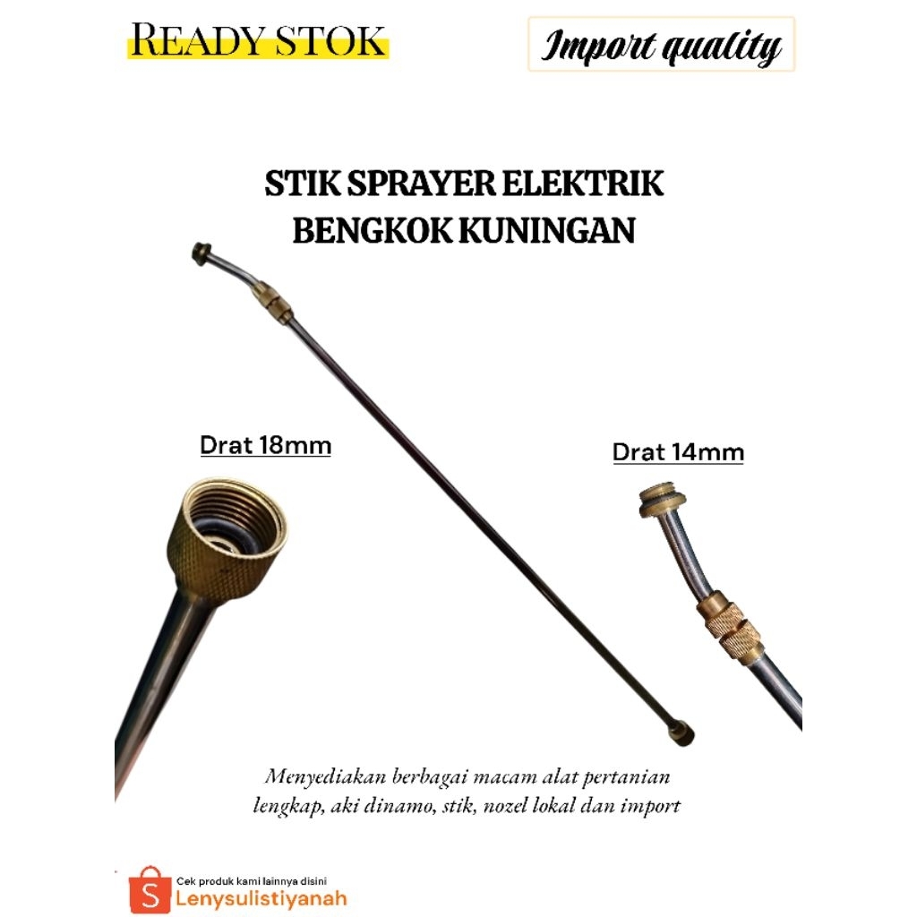STIK SPRAYER ELEKTRIK BENGKOK KUNINGAN / STIK CASH BENGKOK / STIK SPRAYER KUNINGAN
