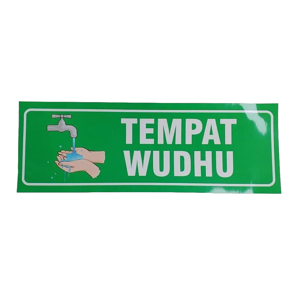 Stiker Tempat Wudhu, Tempat Bersuci, Masjid, Mushola, Stiker Vinyl