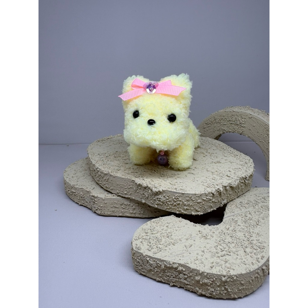 Gantungan kunci moru doll anjing poodle lucu / boneka mini anjing imut gantungan tas