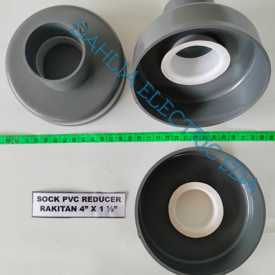 SOCK REDUCER 4 X 1.5 INCH PVC RAKITAN