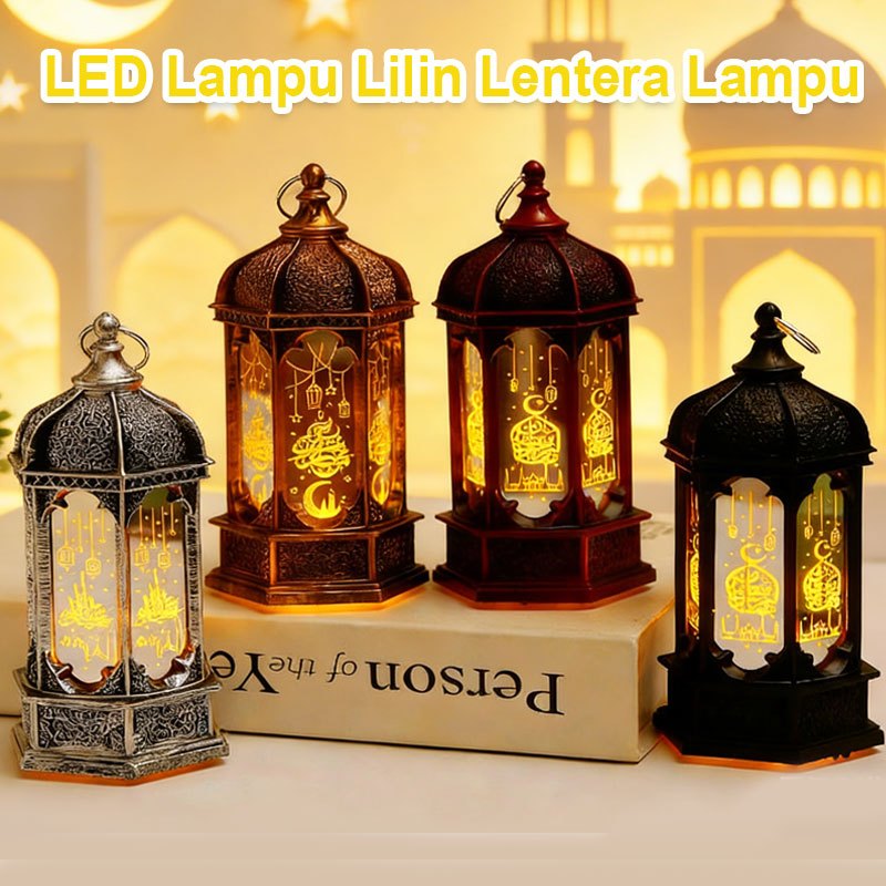 Lentera LED Kubah Dekorasi Idul Fitri Lampu Perlengkapan Ramadan Lentera LED Kubah Masjid