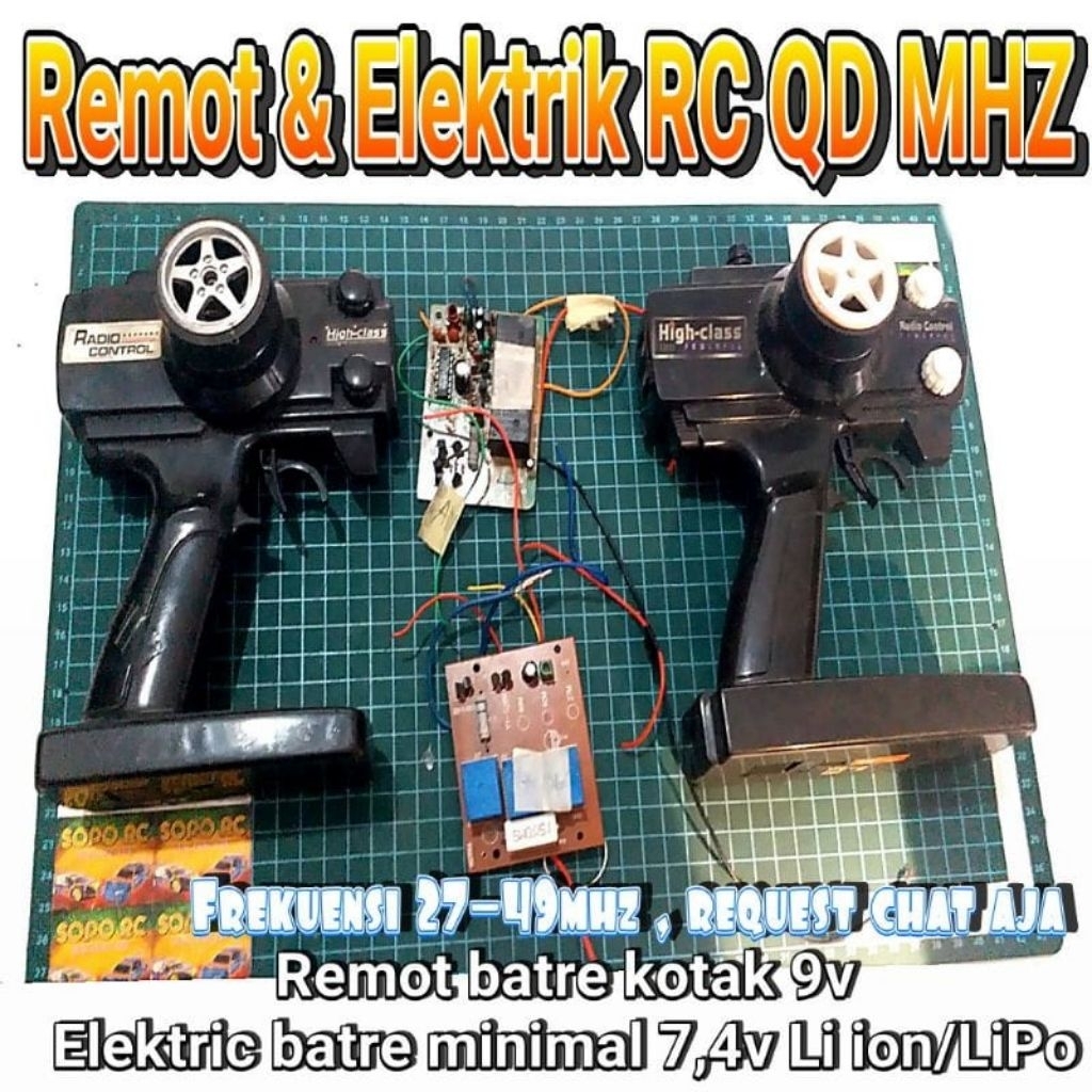 eleltrik rc qd receiver dan remot normal