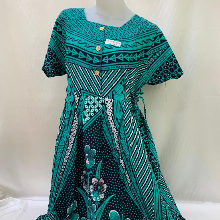 Daster Chibi Batik Wanita Kekinian / Dress Rumahan Motif Jogja Modern / Daster Wanita Katun Murah / 