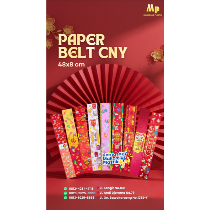 PAPER BELT CNY / PAPER BELT IMLEK / PAPER BELT DOS  @50 LBR