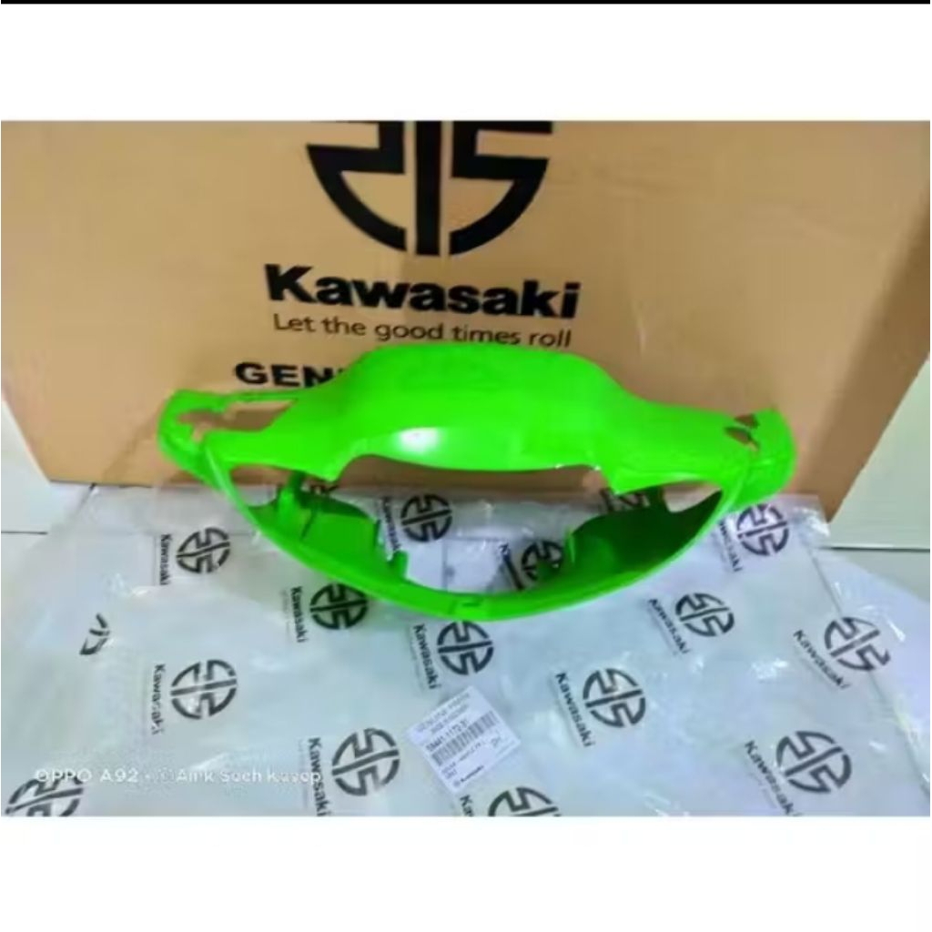 COVER BATOK LAMPU KEPALA BATOK DEPAN KAWASAKI BLITZ R HIJAU ORIGINAL KAWASAKI