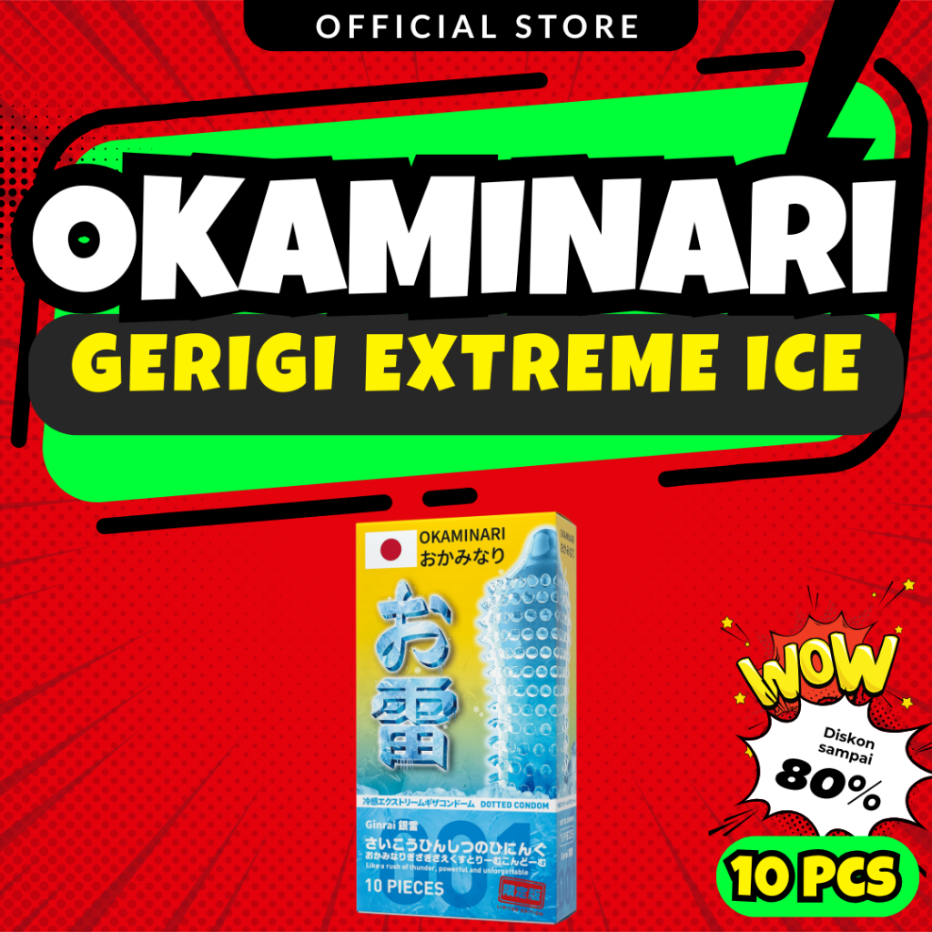 Kondom Okaminari Ginrai Extreme Gerigi Sensasi Ice – Box Isi 10 Pcs