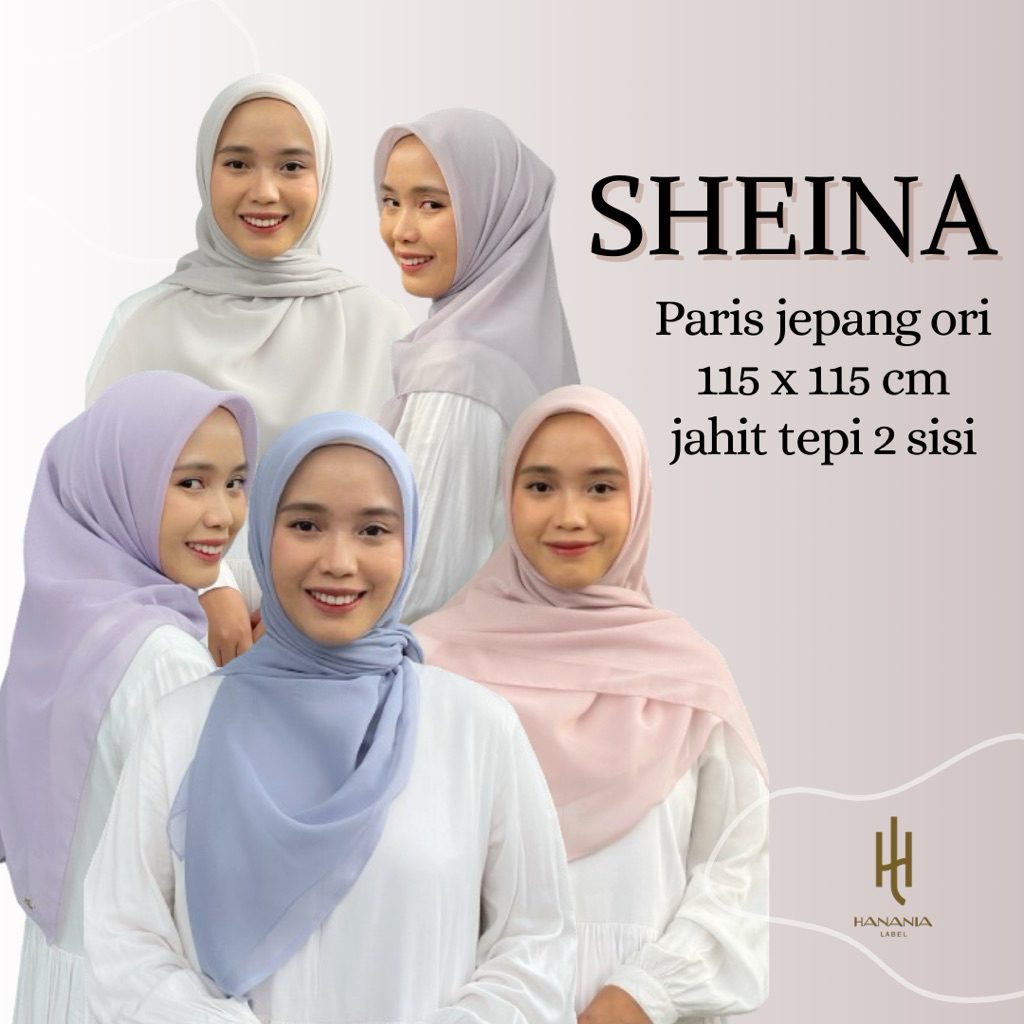 SHEINA - Paris Jepang Original Hijab size 115x115 -Jahit Tepi – Hanania Label