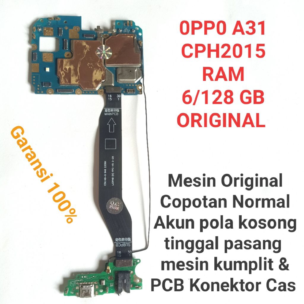 Mesin Normal Oppo A31 Cph2015 (2020) Ram 6/128 GB Original Akun pola kosong bergaransi