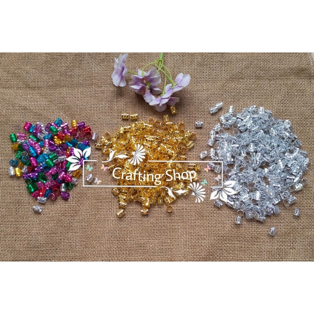 [isi -+2.000pcs]Ring cincin hijab|clip hijab manik manik  jepit rambut gimbal