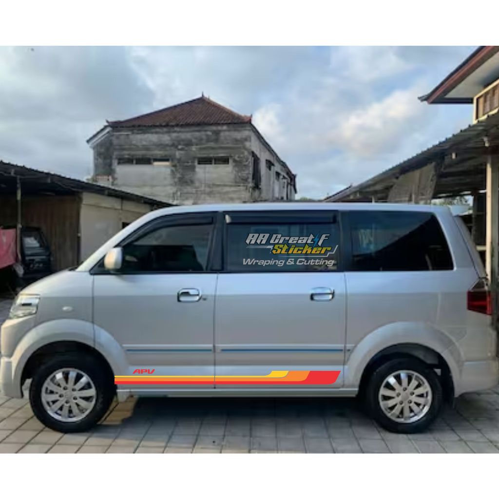 CUTTING STICKER MOBIL suzuki APV CUSTOM TEMA MINIMALIS