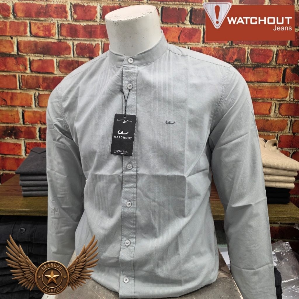 WATCHOUT JEANS RM KEMEJA KOKO LENGAN PANJANG JS811040009 OLIVE