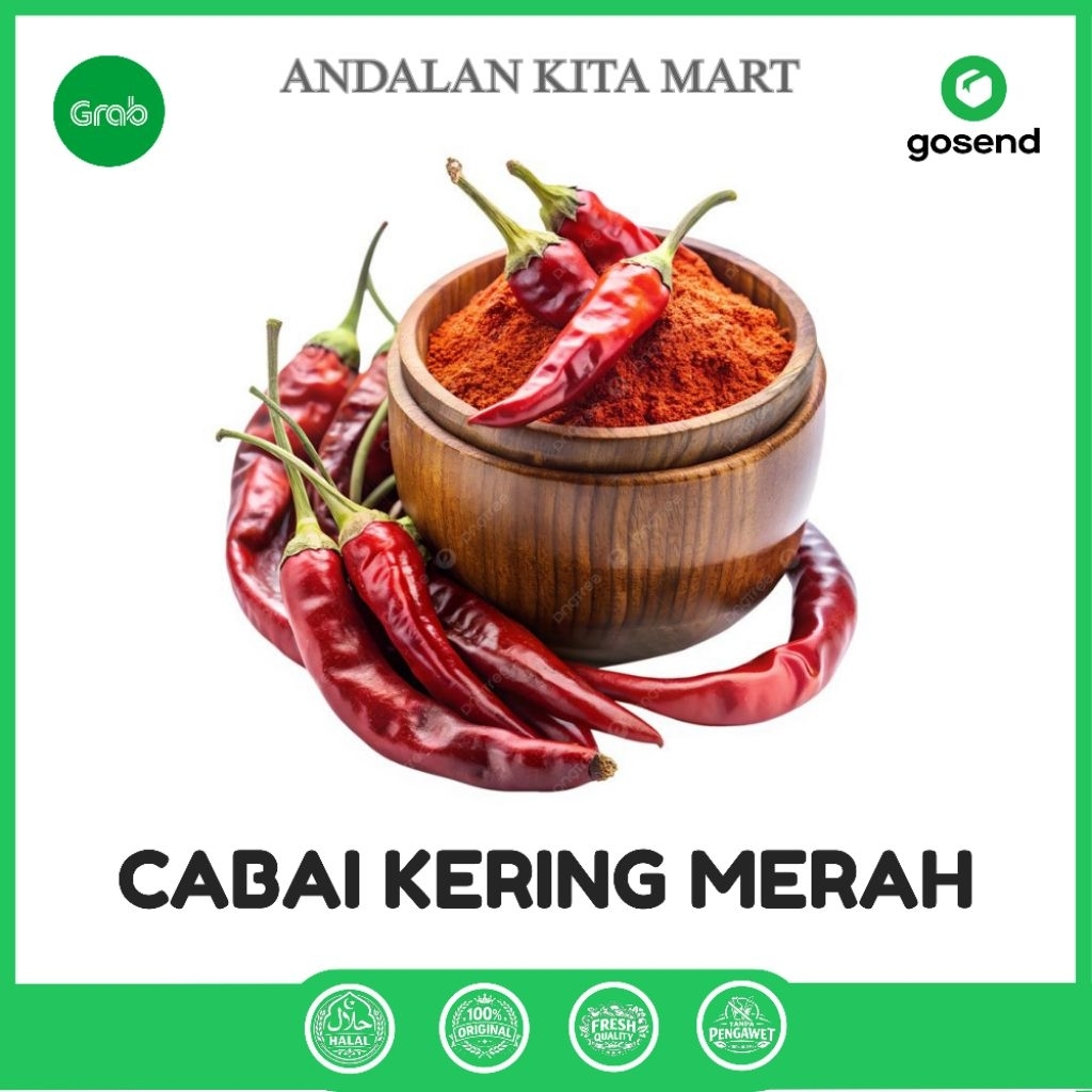 Cabai Kering Merah Besar Pedas - Cabai Kering Besar Berkualitas - Cabe kering murah 50g / 100g