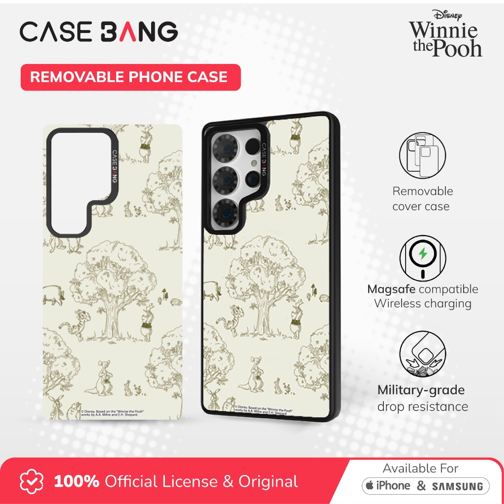 Casebang Removable Phone Case Cover Winnie The Pooh 1.0 Series  - Pooh Jungle Adventure Magnetic Cas