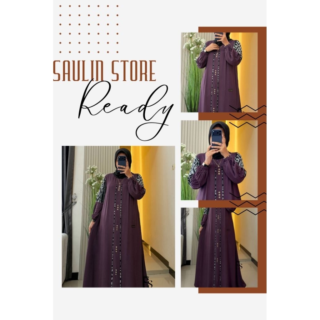 SAULIN STORE TERBARU GAMIS TWILL BLACK CURRANT ETNIK